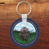 Highland Cow, mein Herz liegt im Hochland Schlüsselanhänger (Vorderseite)