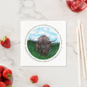Highland Cow, mein Herz liegt im Hochland Serviette (Beispiel)