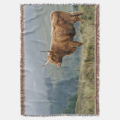 Highland Cow Misty Morning Decke (Vorderseite Vertikal)