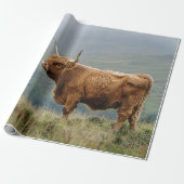 Highland Cow Misty Morning Decoupage Geschenkpapier (Ungerollt)