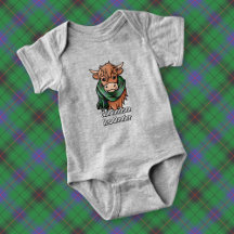 Highland Cow mit Davidson Tartan Scarf