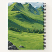 Highland Cow mit Davidson Tartan Scarf Notizblock (Rückseite)