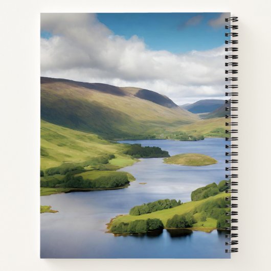 Highland Cow mit Keith Tartan Scarf Notizblock (Rückseite)