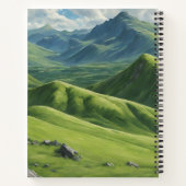 Highland Cow mit Kennedy Tartan Scarf Notizblock (Rückseite)