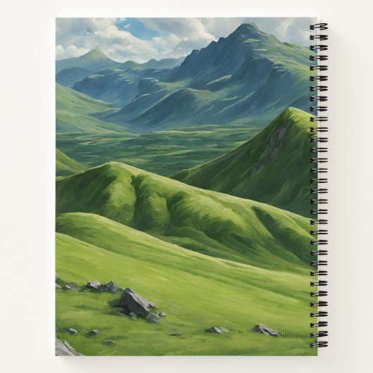 Highland Cow mit Kennedy Tartan Scarf Notizblock (Rückseite)