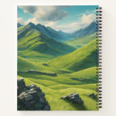 Highland Cow mit MacAulay Tartan Scarf Notizblock (Rückseite)