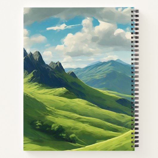 Highland Cow mit MacDowall Tartan Scarf Notizblock (Rückseite)