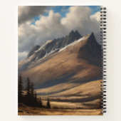 Highland Cow mit MacMillan Jagd Tartan Scarf Notizblock (Rückseite)