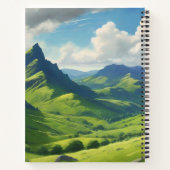 Highland Cow mit Morrison Red Tartan Scarf Notizblock (Rückseite)