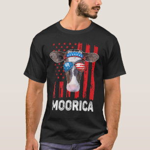 Highland Cow Moorica 4. Juli Unabhängigkeitstag T-Shirt