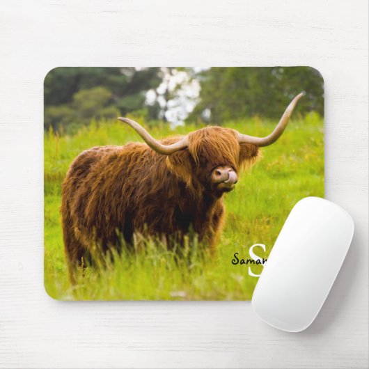 Highland Cow Mousepad (Mit Mouse)