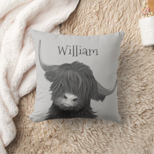 Highland Cow Name Kissen (Decke)
