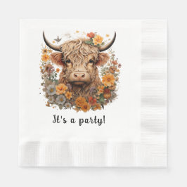 Highland Cow Napkin, Geburtstag, Duschen Napkin Serviette