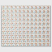 Highland Cow Niedlich Baby Watercolor Muster Geschenkpapier (Flach)