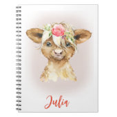 Highland Cow-Notebook Notizblock (Vorderseite)