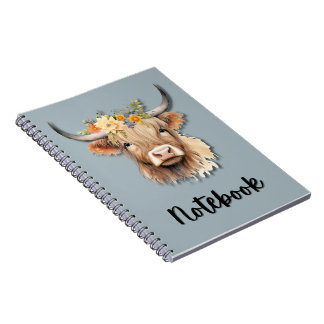 Highland Cow-Notebook Notizblock