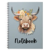 Highland Cow-Notebook Notizblock (Vorderseite)