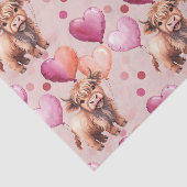 Highland Cow Pastel Balloon Cute Gift Seidenpapier (Ausschnitt)