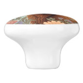 Highland Cow Pastel William Morris Inspired Floral Keramikknauf (Seitenansicht)