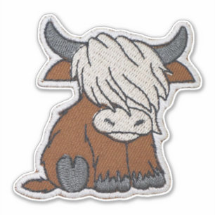 Highland Cow Patch Aufkleber