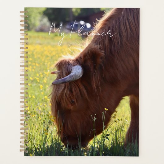 Highland Cow Planner - Spring Theme Planer (Vorderseite)