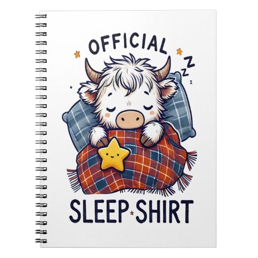 Highland Cow Png, Official Sleep Png Notizblock (Vorderseite)