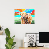 Highland Cow Poster (Heimbüro)