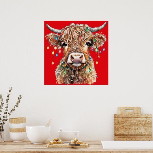 Highland Cow Poster (Küche)