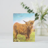 Highland Cow Postkarte (Stehend Vorderseite)