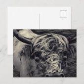 Highland Cow Postkarte (Vorne/Hinten)