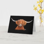 HiGHLaND CoW PRiNT "CHaRLeY" VON SHiRLeY MacARThuR Karte (Gelbe Blume)
