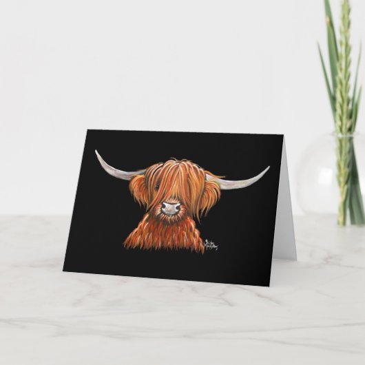 HiGHLaND CoW PRiNT "CHaRLeY" VON SHiRLeY MacARThuR Karte (Vorderseite)