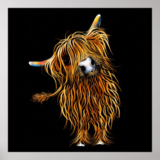 HiGHLaND CoW PRiNT "CoooWeee' by SHiRLeY MacARTHuR Poster (Vorne)