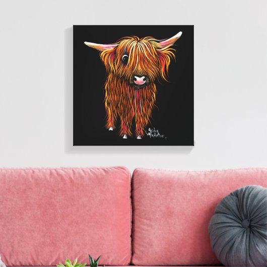 HiGHLaND CoW PRiNT ‘ PoRRiDGe ‘ SHiRLeY MacARTHuR Leinwanddruck (Insitu (Wohnzimmer))