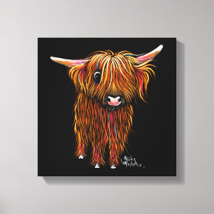 HiGHLaND CoW PRiNT ‘ PoRRiDGe ‘ SHiRLeY MacARTHuR Leinwanddruck