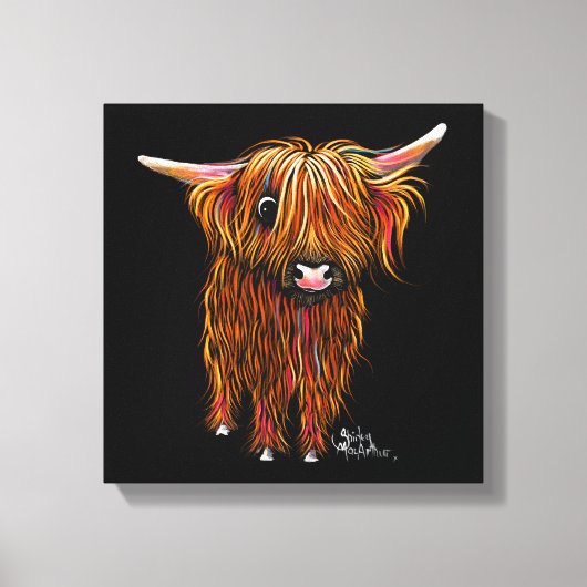 HiGHLaND CoW PRiNT ‘ PoRRiDGe ‘ SHiRLeY MacARTHuR Leinwanddruck (Vorderseite)