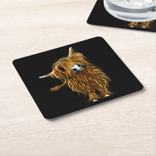 HiGHLaND CoW PRiNT Untersetzer ' CoooWeee ' (angewinkelt)
