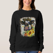 Highland Cow Pumpkins Fall Western Long Horn Heife Sweatshirt (Vorderseite)