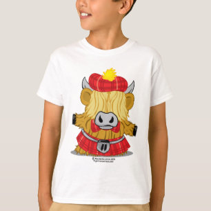 Highland Cow Red Kilt T-Shirt