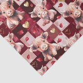 Highland Cow Ruby Red Golden Heart Gift Seidenpapier (Ausschnitt)