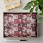 Highland Cow Ruby Red Golden Heart Gift Seidenpapier (Geschenk)