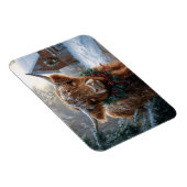 Highland Cow Rustic Barnyard Weihnachten flexibel Magnet (Rechte Seite)