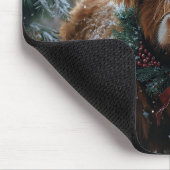 Highland Cow Rustic Barnyard Weihnachten Mousepad (Ecke)