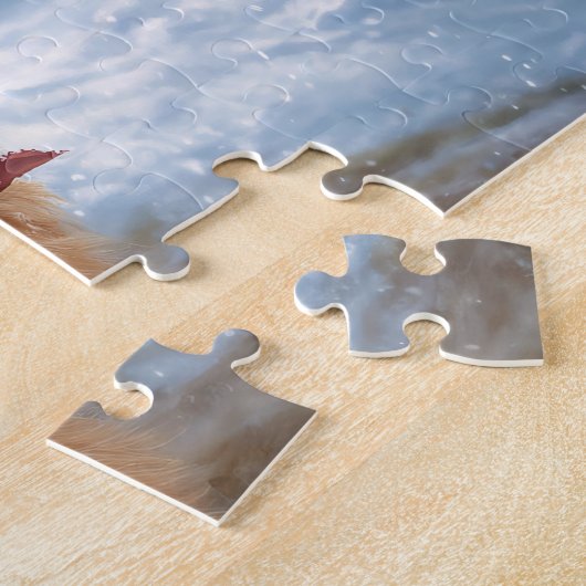 Highland Cow Rustic Barnyard Weihnachten Puzzle (Seite)