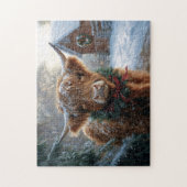 Highland Cow Rustic Barnyard Weihnachten Puzzle (Vertikal)