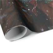 Highland Cow Rustic Barnyard Weihnachtsdekoupage Geschenkpapier (Rolleneckpunkt)