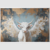 Highland Cow Rustic Boho Bauernhof Decoupage Seidenpapier (Vorderseite)