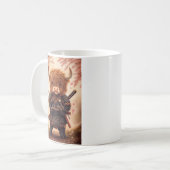 Highland Cow Samurai Kaffeetasse (Vorderseite Links)