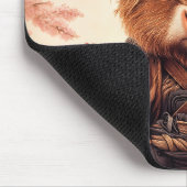Highland Cow Samurai Mousepad (Ecke)