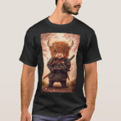Highland Cow Samurai T-Shirt (Vorderseite)